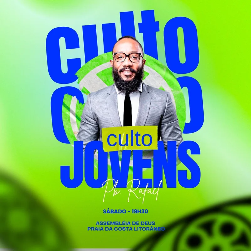 Culto de Jovens | Arte para Igreja Editável no Canva | Feed Culto de Jovens | Arte para Igreja Editável no Canva | Feed