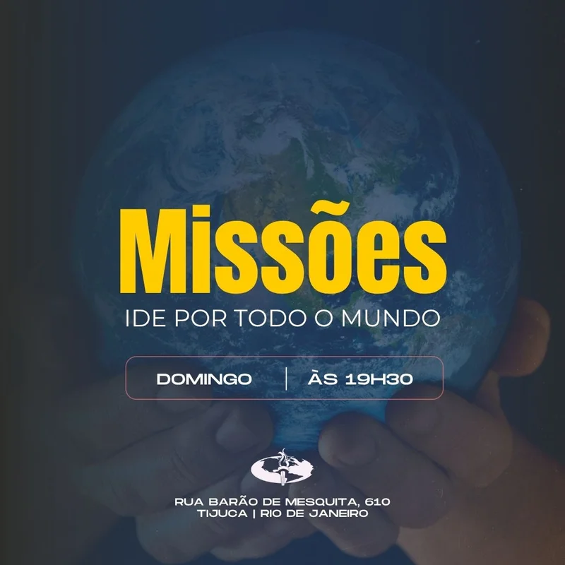Missões – Ide por Todo o Mundo | Culto de Missões | Arte para Igreja Editável no Canva | Feed Missões – Ide por Todo o Mundo | Culto de Missões | Arte para Igreja Editável no Canva | Feed