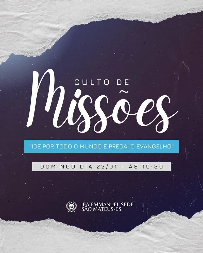 Culto de Missões – “Ide por Todo o Mundo e Pregai o Evangelho” | Culto de Missões | Arte para Igreja Editável no Canva | Cartaz Culto de Missões – “Ide por Todo o Mundo e Pregai o Evangelho” | Culto de Missões | Arte para Igreja Editável no Canva | Cartaz