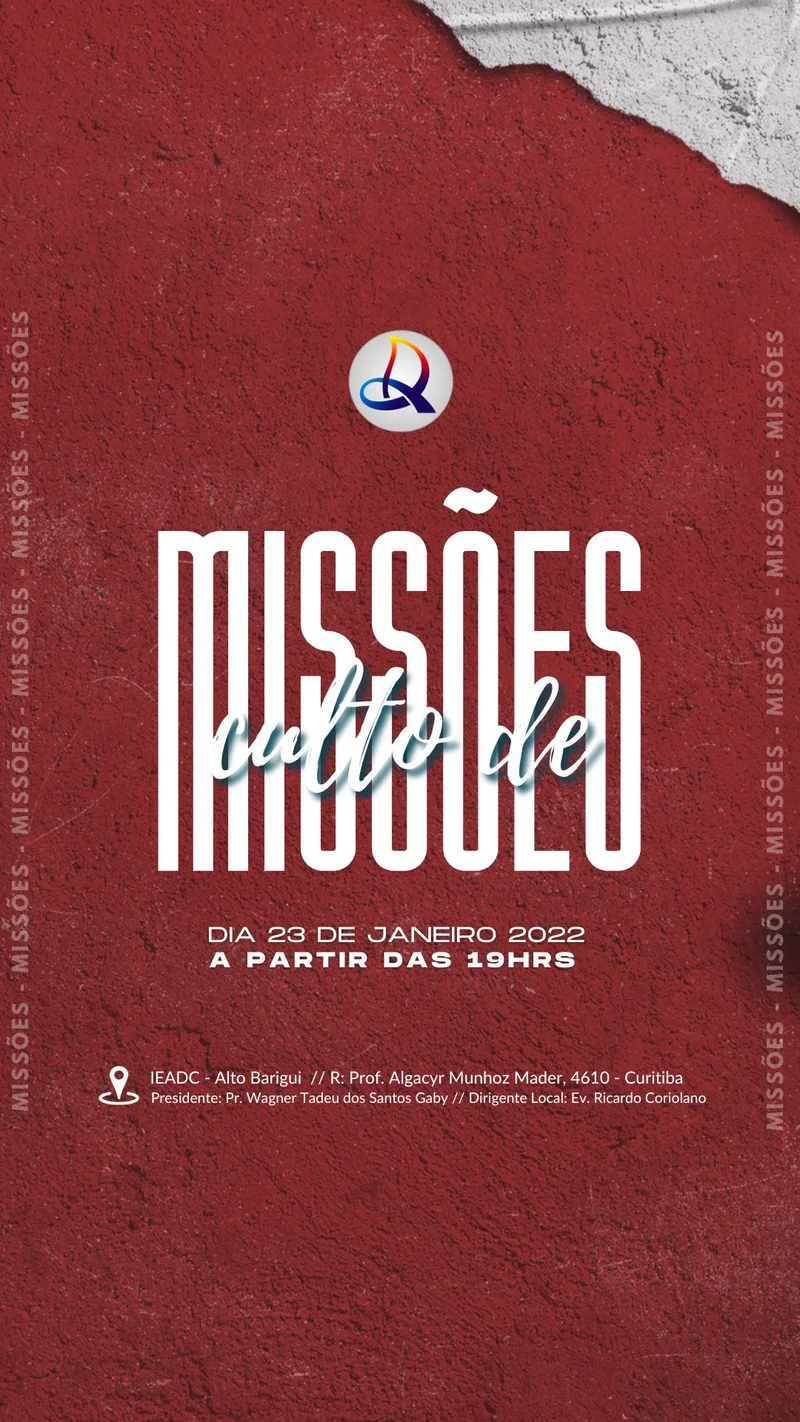 Culto de Missões – Assembleia de Deus | Culto de Missões | Arte para Igreja Editável no Canva | Story Culto de Missões – Assembleia de Deus | Culto de Missões | Arte para Igreja Editável no Canva | Story