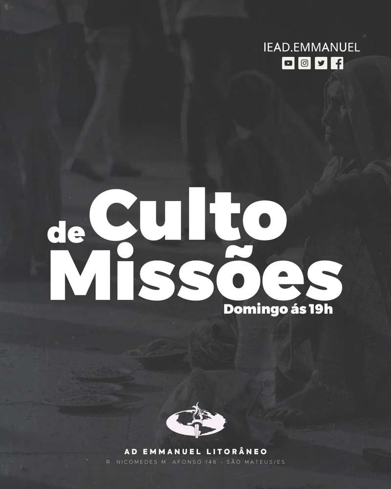 Culto de Missões | Arte para Igreja Editável no Canva | Cartaz Culto de Missões | Arte para Igreja Editável no Canva | Cartaz