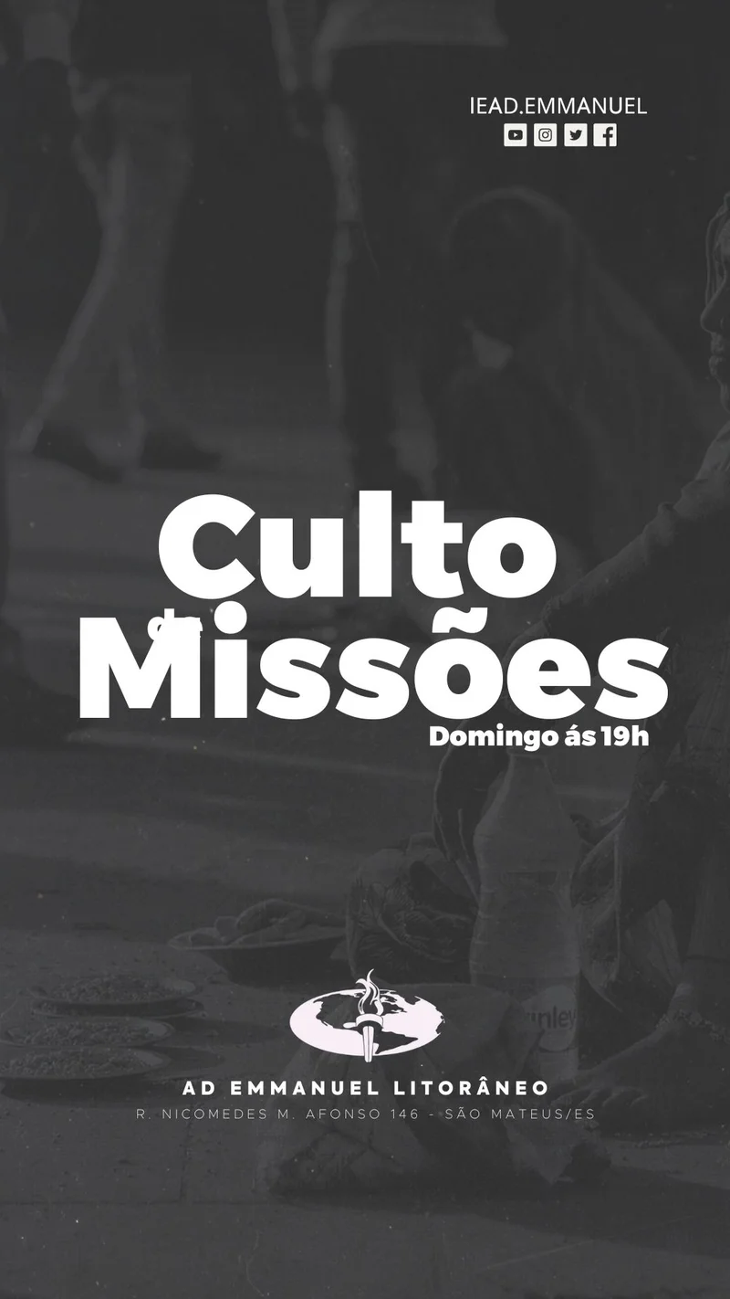 Culto de Missões | Arte para Igreja Editável no Canva | Story Culto de Missões | Arte para Igreja Editável no Canva | Story