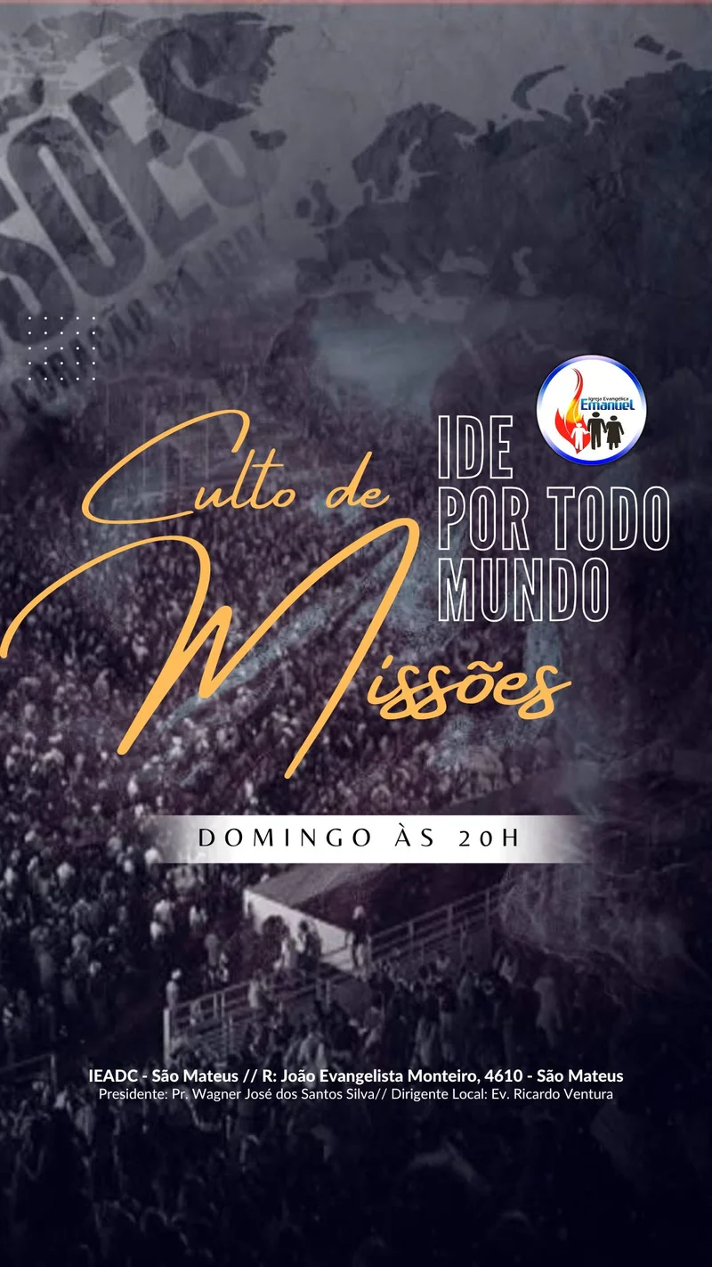 Culto de Missões – Ide por Todo o Mundo | Culto de Missões | Arte para Igreja Editável no Canva | Story Culto de Missões – Ide por Todo o Mundo | Culto de Missões | Arte para Igreja Editável no Canva | Story