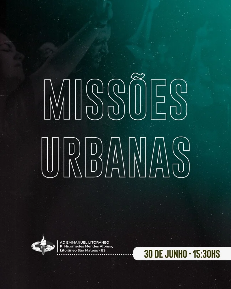 Missões Urbanas | Culto de Missões | Arte para Igreja Editável no Canva | Cartaz Missões Urbanas | Culto de Missões | Arte para Igreja Editável no Canva | Cartaz