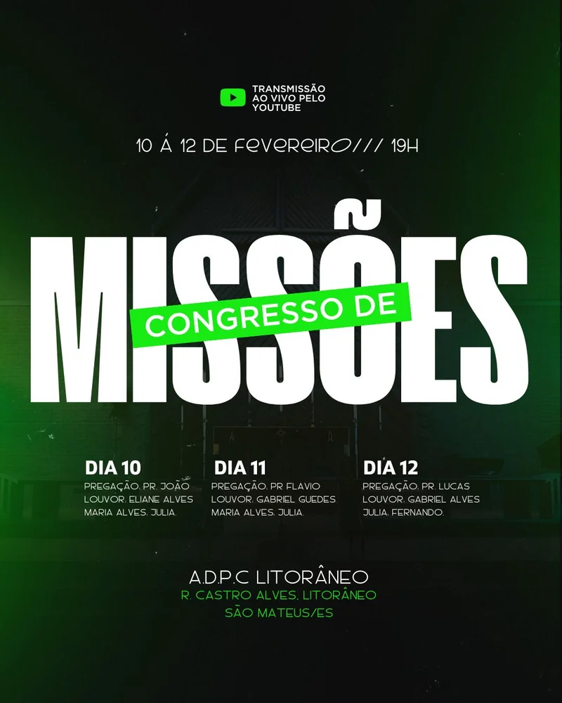 Congresso de Missões | Culto de Missões | Arte para Igreja Editável no Canva | Cartaz Congresso de Missões | Culto de Missões | Arte para Igreja Editável no Canva | Cartaz