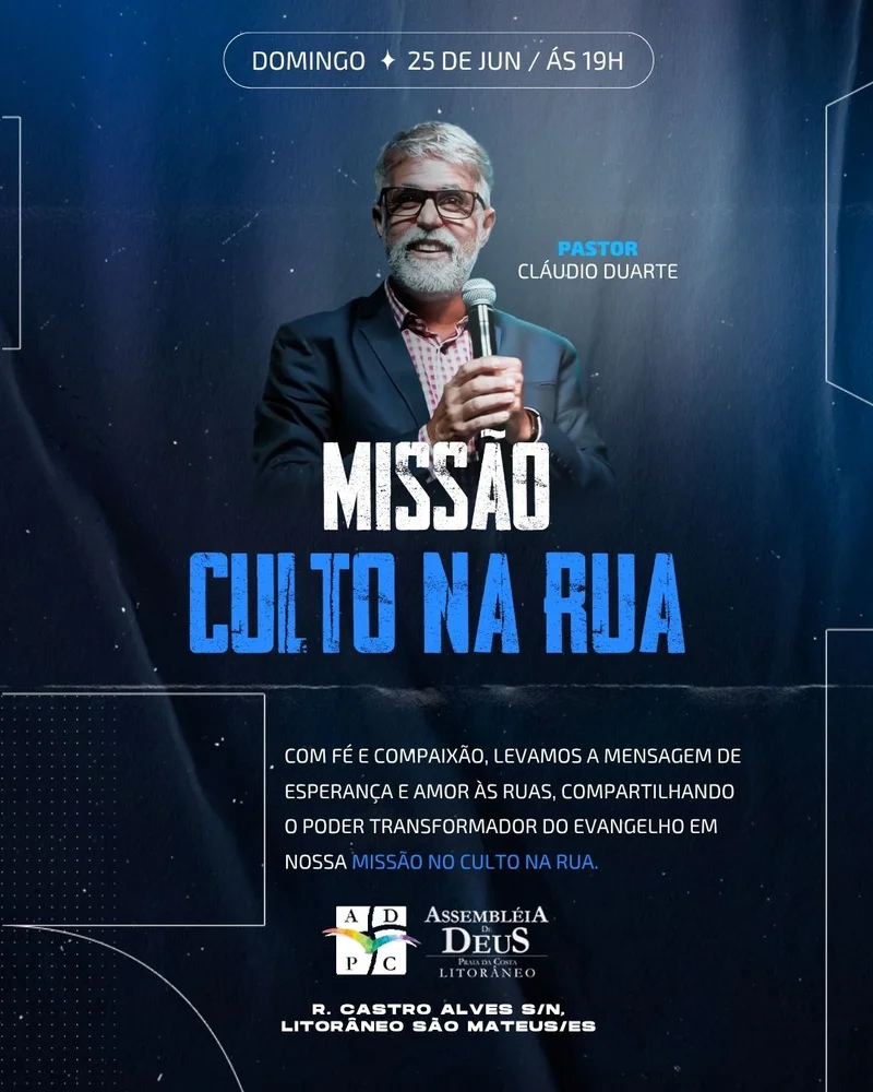 Culto de Missões na Rua – Evangelismo e Serviço Urbano | Culto de Missões | Arte para Igreja Editável no Canva | Cartaz Culto de Missões na Rua – Evangelismo e Serviço Urbano | Culto de Missões | Arte para Igreja Editável no Canva | Cartaz