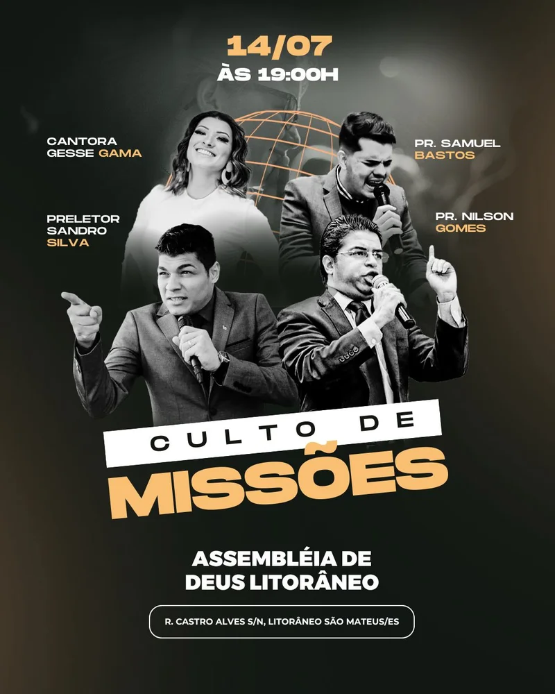 Mobilização Missionária | Culto de Missões | Arte para Igreja Editável no Canva | Cartaz Mobilização Missionária | Culto de Missões | Arte para Igreja Editável no Canva | Cartaz