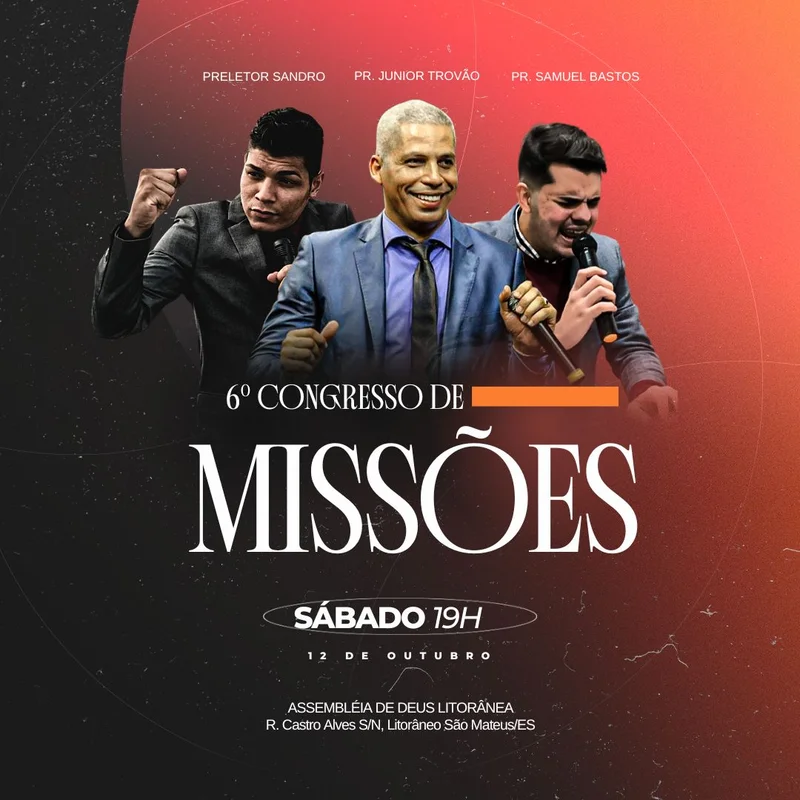 Congresso Missionário | Culto de Missões | Arte para Igreja Editável no Canva | Feed Congresso Missionário | Culto de Missões | Arte para Igreja Editável no Canva | Feed