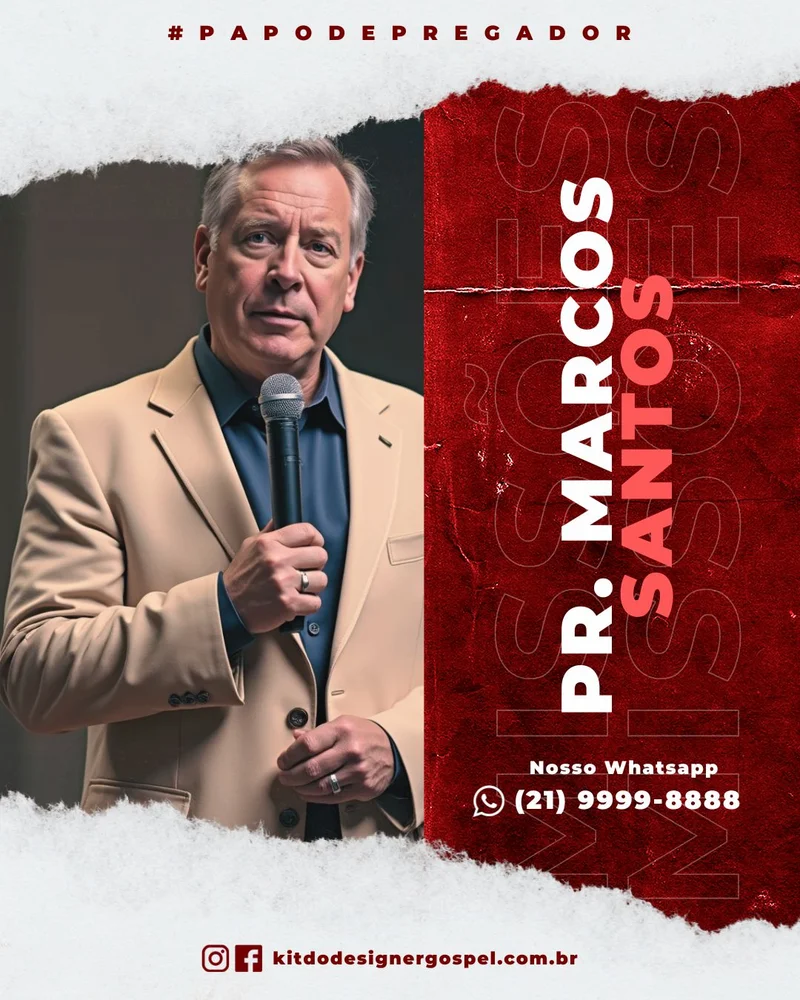 Papo de Pregador | Culto de Missões | Arte para Igreja Editável no Canva | Cartaz
