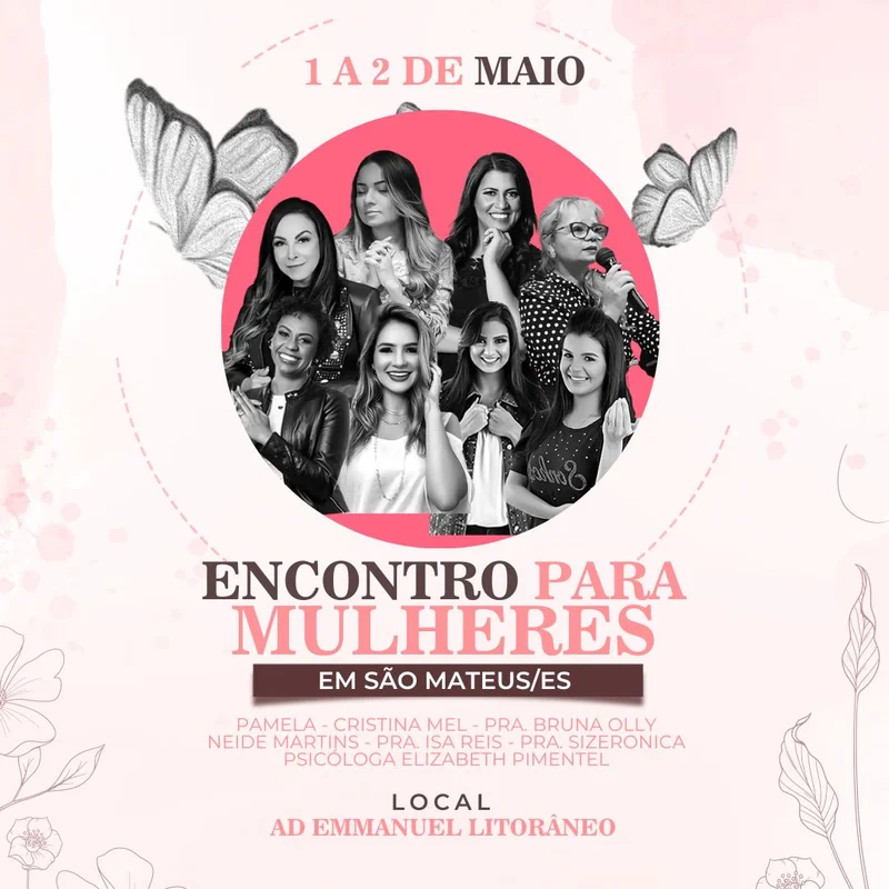 Encontro para Mulheres | Culto de Mulheres | Arte para Igreja Editável no Canva | Feed Encontro para Mulheres | Culto de Mulheres | Arte para Igreja Editável no Canva | Feed