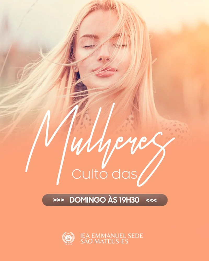 Culto das Mulheres – Domingo | Culto de Mulheres | Arte para Igreja Editável no Canva | Cartaz Culto das Mulheres – Domingo | Culto de Mulheres | Arte para Igreja Editável no Canva | Cartaz