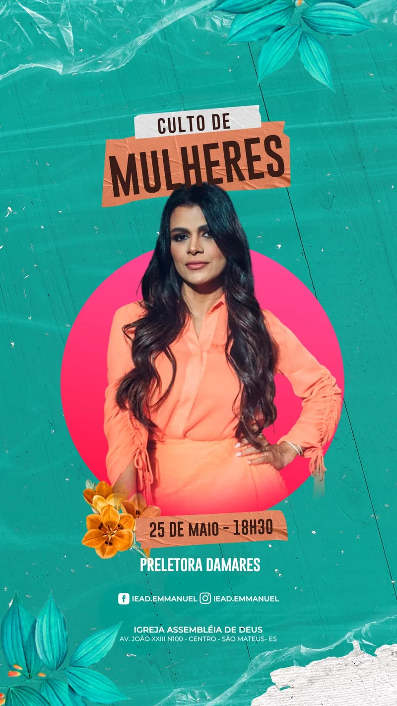 Encontro de Irmãs | Culto de Mulheres | Arte para Igreja Editável no Canva | Story Encontro de Irmãs | Culto de Mulheres | Arte para Igreja Editável no Canva | Story