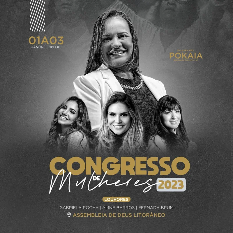 Congresso de Mulheres | Culto de Mulheres | Arte para Igreja Editável no Canva | Feed Congresso de Mulheres | Culto de Mulheres | Arte para Igreja Editável no Canva | Feed