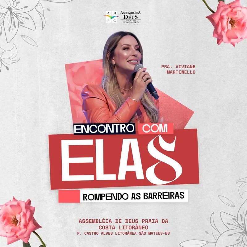 Econtro com Elas Rompendo Barreiras | Culto de Mulheres | Arte para Igreja Editável no Canva | Feed Econtro com Elas Rompendo Barreiras | Culto de Mulheres | Arte para Igreja Editável no Canva | Feed