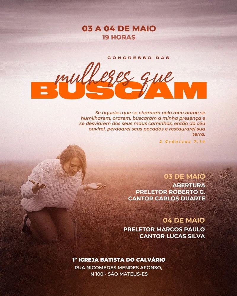 Mulheres que Buscam | Culto de Mulheres | Arte para Igreja Editável no Canva | Cartaz Mulheres que Buscam | Culto de Mulheres | Arte para Igreja Editável no Canva | Cartaz