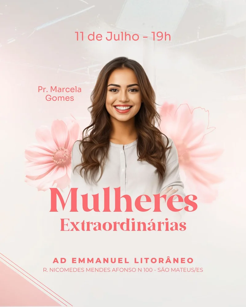 Culto de Missões – Mulheres Extraordinárias | Culto de Mulheres | Arte para Igreja Editável no Canva | Cartaz Culto de Missões – Mulheres Extraordinárias | Culto de Mulheres | Arte para Igreja Editável no Canva | Cartaz