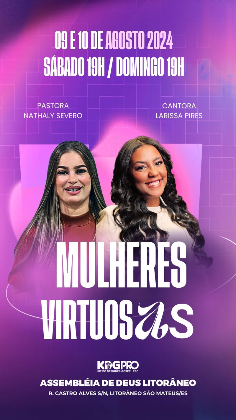 Mulheres Virtuosas | Culto de Mulheres | Arte para Igreja Editável no Canva | Story Mulheres Virtuosas | Culto de Mulheres | Arte para Igreja Editável no Canva | Story