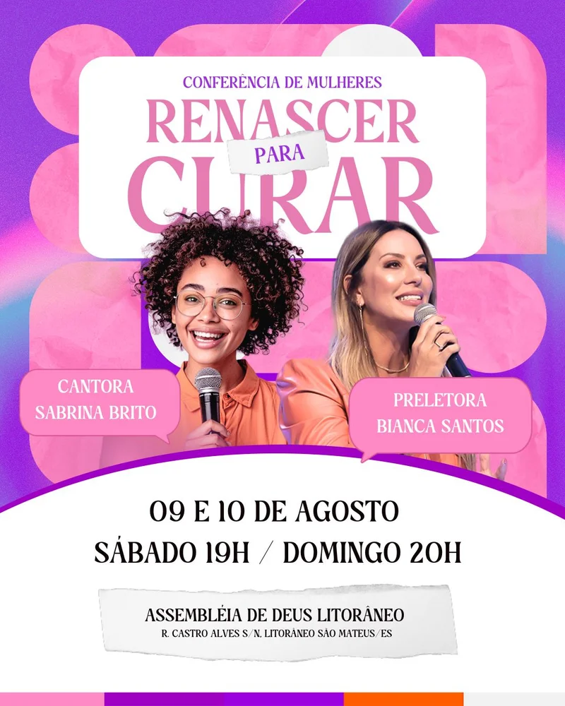 Renascer para Curar | Culto de Mulheres | Arte para Igreja Editável no Canva | Cartaz Renascer para Curar | Culto de Mulheres | Arte para Igreja Editável no Canva | Cartaz
