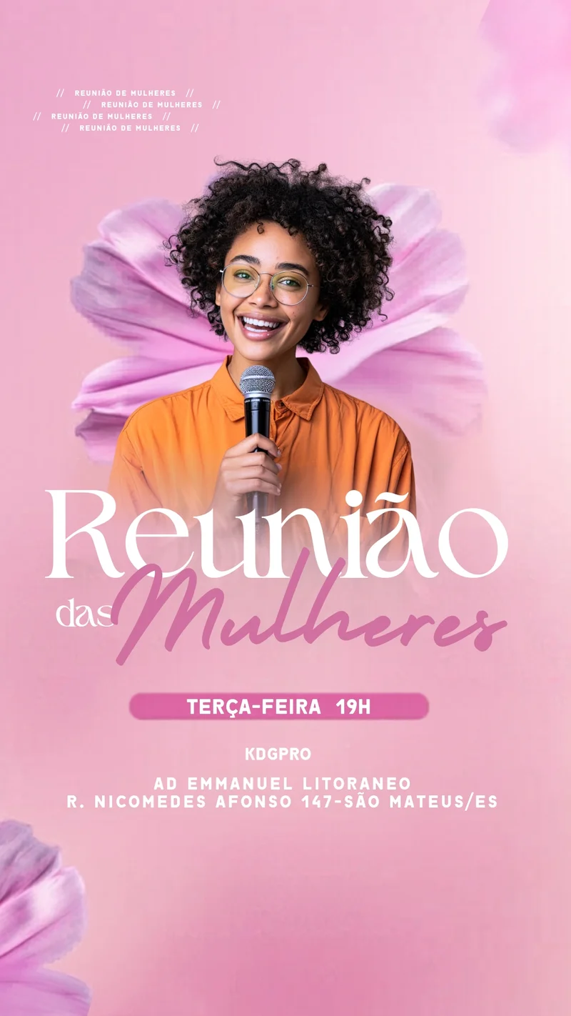 Reunião de Mulheres – Circulo de Oração | Culto de Mulheres | Arte para Igreja Editável no Canva | Story Reunião de Mulheres – Circulo de Oração | Culto de Mulheres | Arte para Igreja Editável no Canva | Story