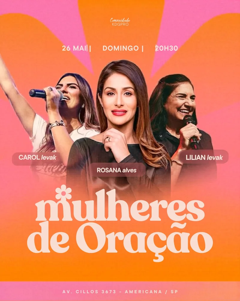 Reunião de Mulheres – Circulo de Oração | Culto de Mulheres | Arte para Igreja Editável no Canva | Cartaz