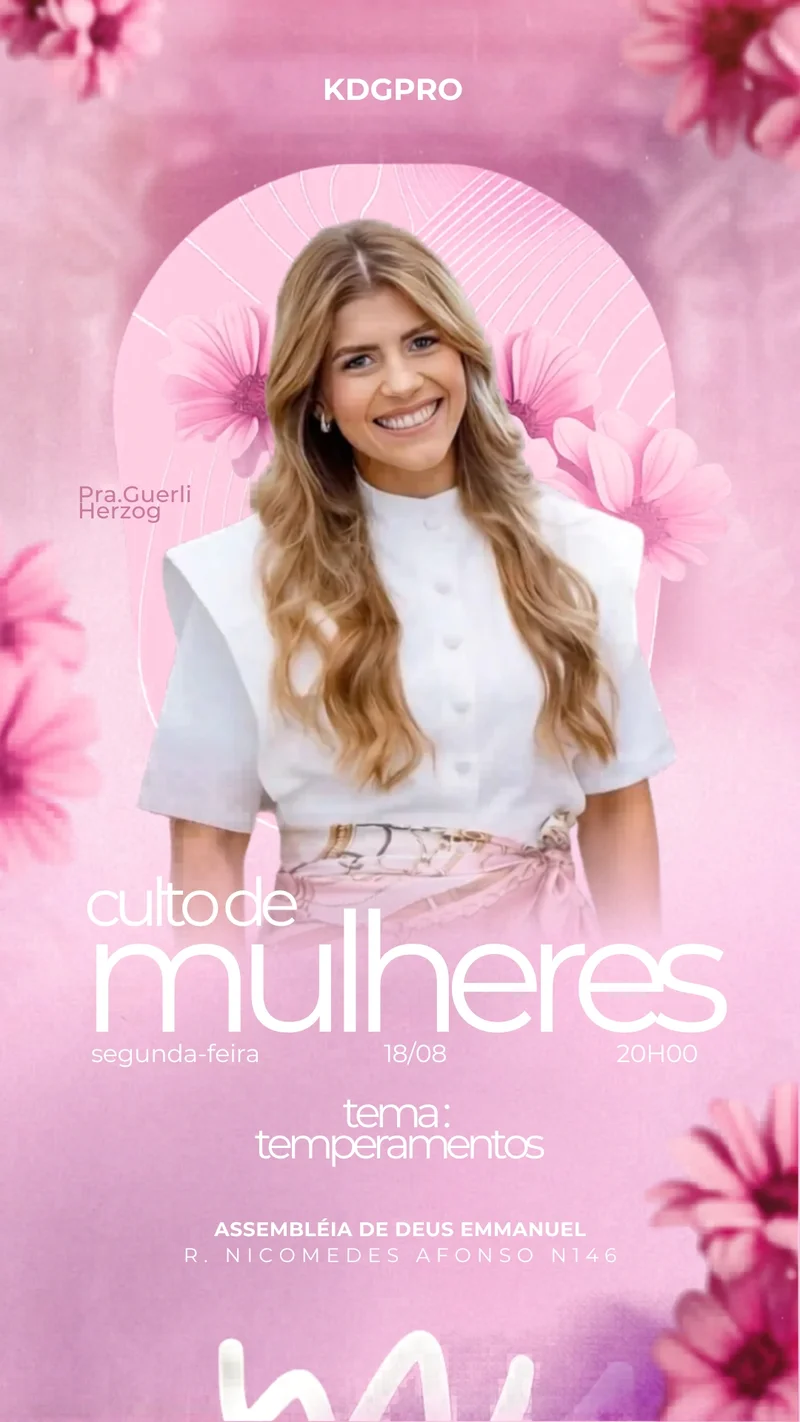 Conferência de Mulheres | Culto de Mulheres | Arte para Igreja Editável no Canva | Story Conferência de Mulheres | Culto de Mulheres | Arte para Igreja Editável no Canva | Story