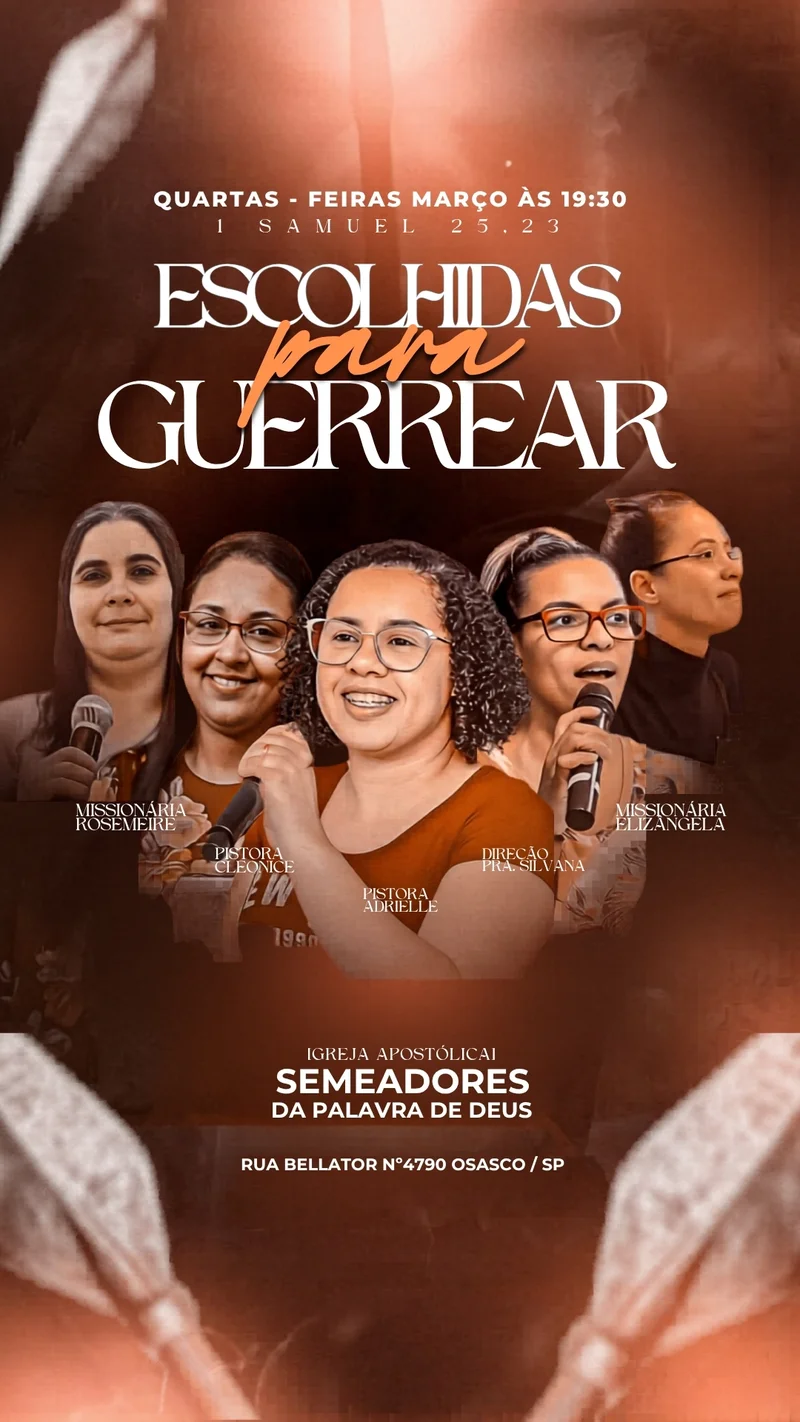 Conferência de Mulheres | Culto de Mulheres | Arte para Igreja Editável no Canva | Story