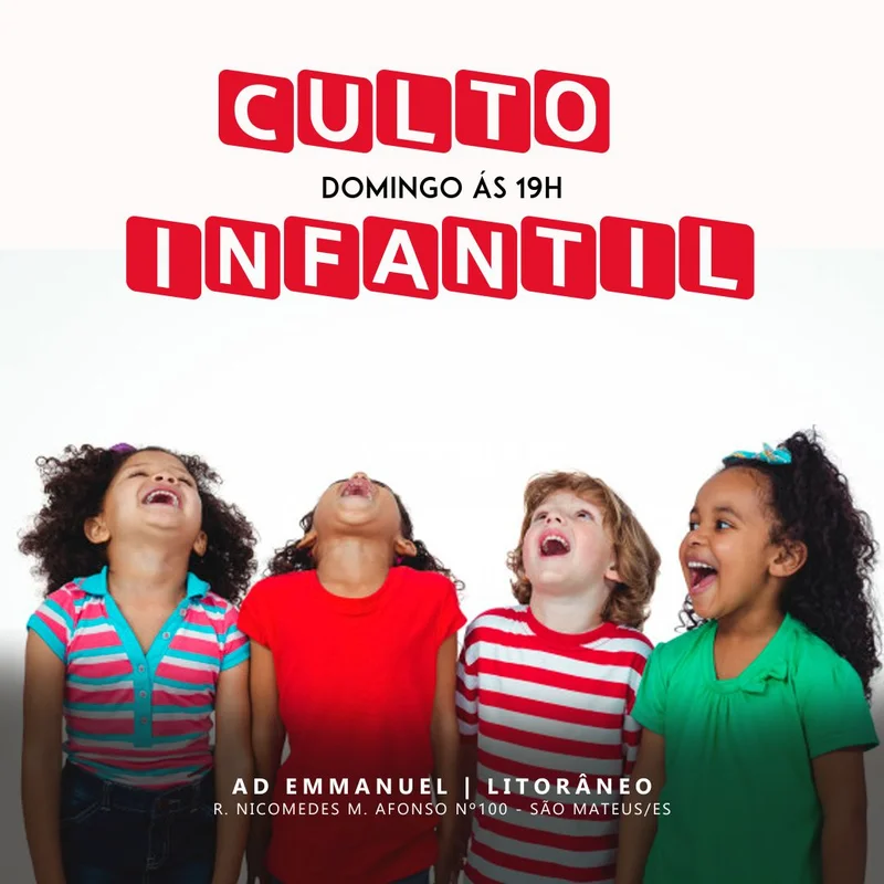 Culto Infantil – Domingo | Culto Infantil | Arte para Igreja Editável no Canva | Feed Culto Infantil – Domingo | Culto Infantil | Arte para Igreja Editável no Canva | Feed