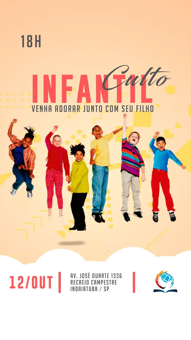 Culto Infantil – Venha Adorar com Seu Filho | Culto Infantil | Arte para Igreja Editável no Canva | Story Culto Infantil – Venha Adorar com Seu Filho | Culto Infantil | Arte para Igreja Editável no Canva | Story