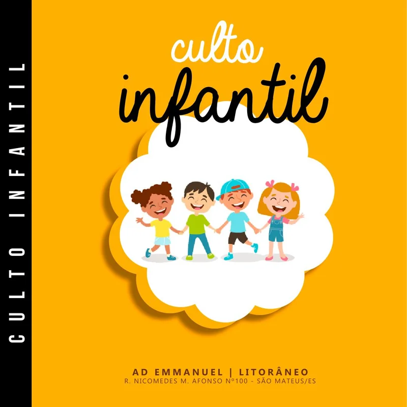 Culto Infantil – AD Emmanuel – Litorâneo | Culto Infantil | Arte para Igreja Editável no Canva | Feed Culto Infantil – AD Emmanuel – Litorâneo | Culto Infantil | Arte para Igreja Editável no Canva | Feed