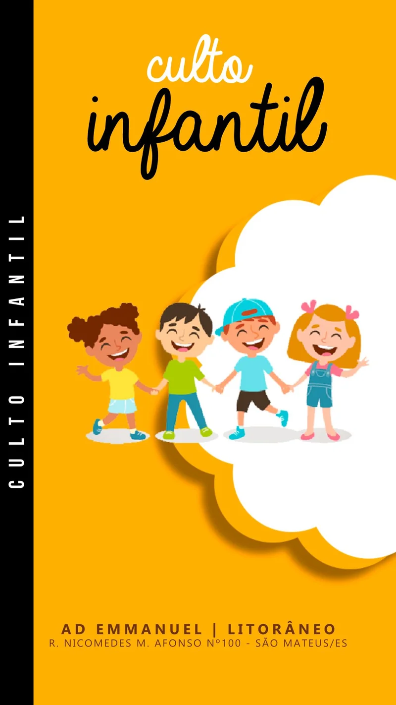 Culto Infantil – AD Emmanuel – Litorâneo | Culto Infantil | Arte para Igreja Editável no Canva | Story Culto Infantil – AD Emmanuel – Litorâneo | Culto Infantil | Arte para Igreja Editável no Canva | Story