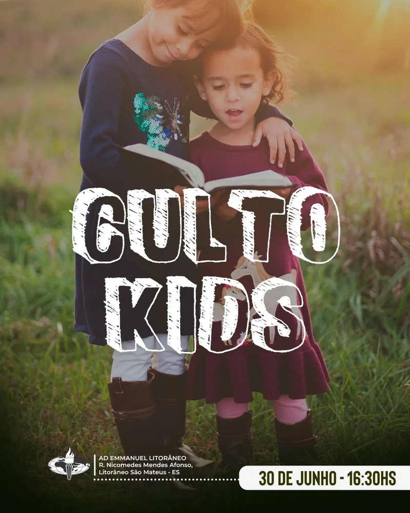 Culto de Kids – AD Emmanuel Litorâneo | Culto Infantil | Arte para Igreja Editável no Canva | Cartaz Culto de Kids – AD Emmanuel Litorâneo | Culto Infantil | Arte para Igreja Editável no Canva | Cartaz