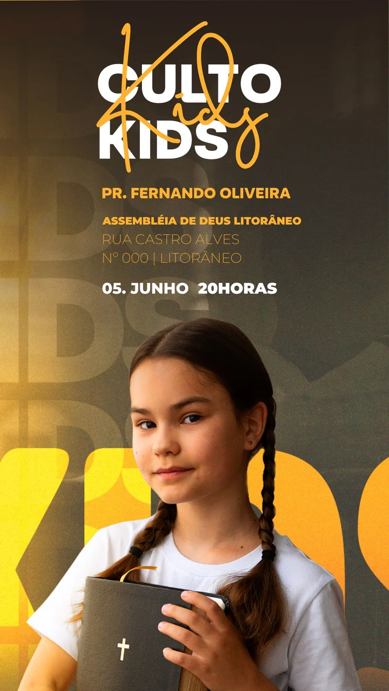 Culto Kids | Culto Infantil | Arte para Igreja Editável no Canva | Story Culto Kids | Culto Infantil | Arte para Igreja Editável no Canva | Story