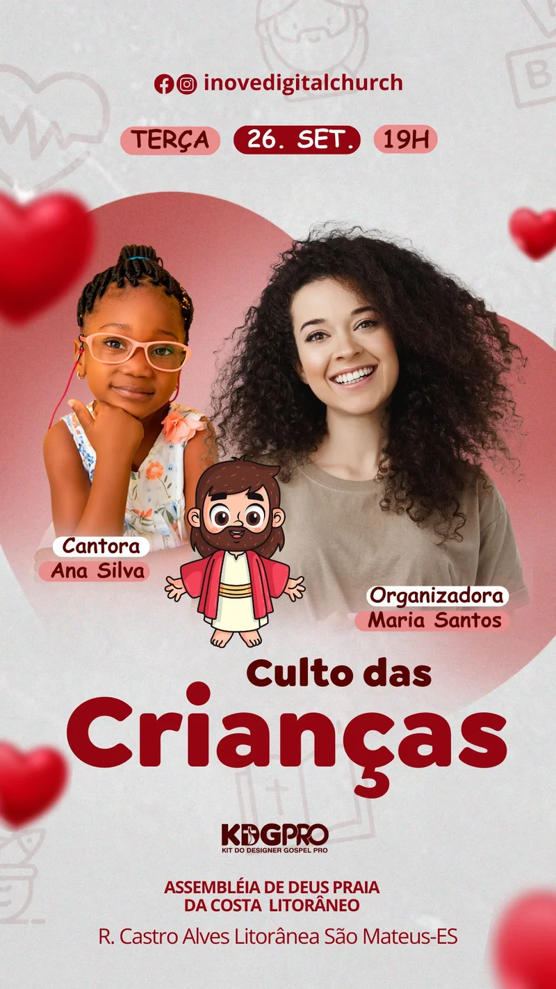 Culto das Crianças | Culto Infantil | Arte para Igreja Editável no Canva | Story Culto das Crianças | Culto Infantil | Arte para Igreja Editável no Canva | Story