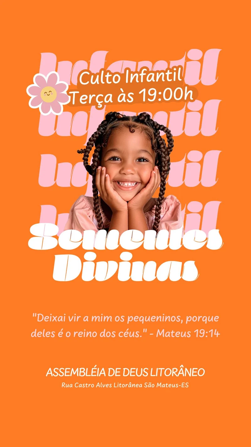 Sementes Divinas | Culto Infantil | Arte para Igreja Editável no Canva | Story Sementes Divinas | Culto Infantil | Arte para Igreja Editável no Canva | Story