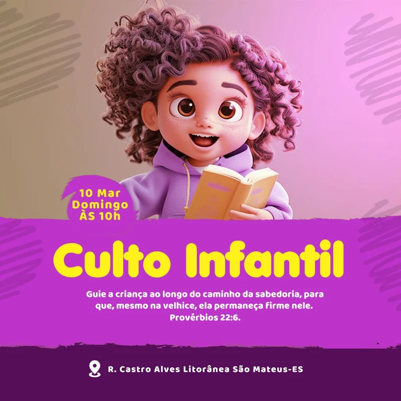 Culto Kids | Culto Infantil | Arte para Igreja Editável no Canva | Feed Culto Kids | Culto Infantil | Arte para Igreja Editável no Canva | Feed