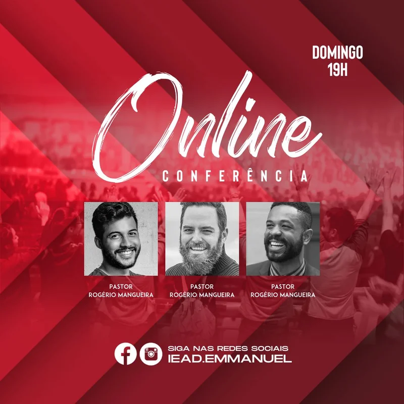 Conferência Online | Culto Online | Arte para Igreja Editável no Canva | Feed Conferência Online | Culto Online | Arte para Igreja Editável no Canva | Feed