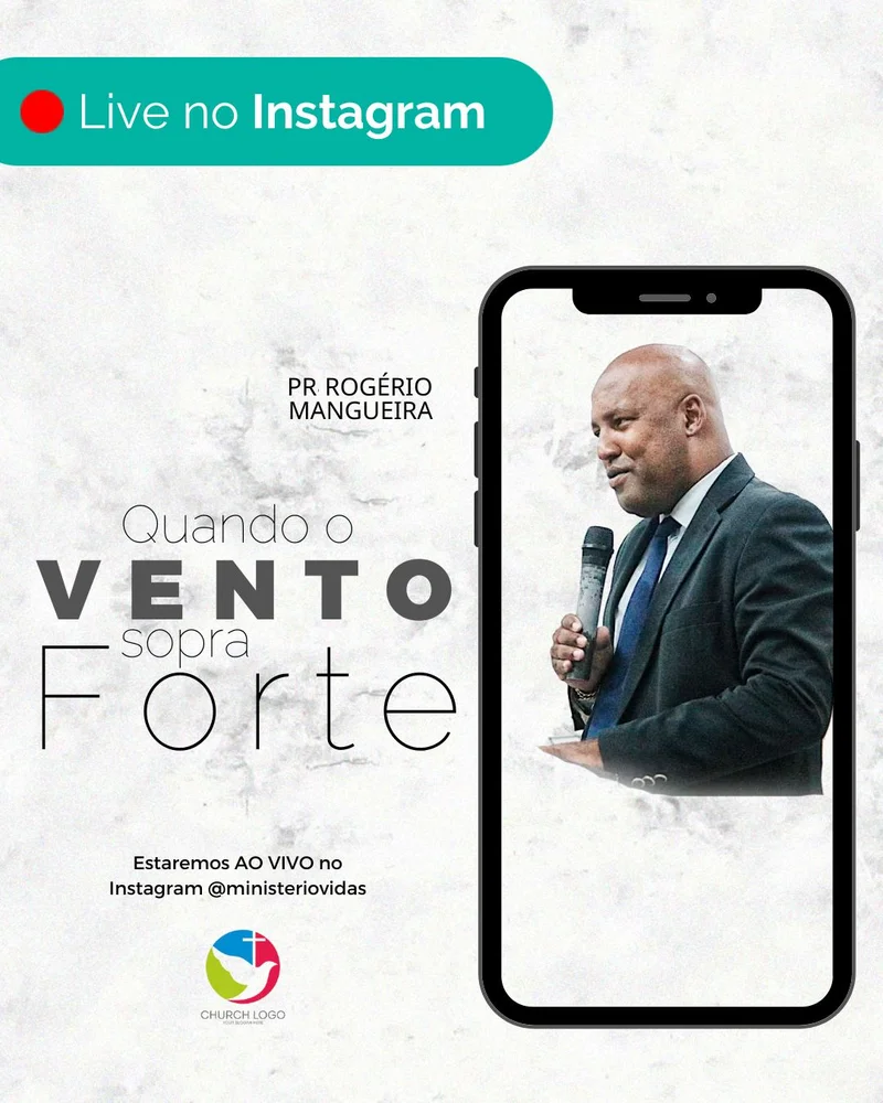 Culto Ao Vivo – Quando o Vento Sopra Forte | Culto Online | Arte para Igreja Editável no Canva | Cartaz Culto Ao Vivo – Quando o Vento Sopra Forte | Culto Online | Arte para Igreja Editável no Canva | Cartaz