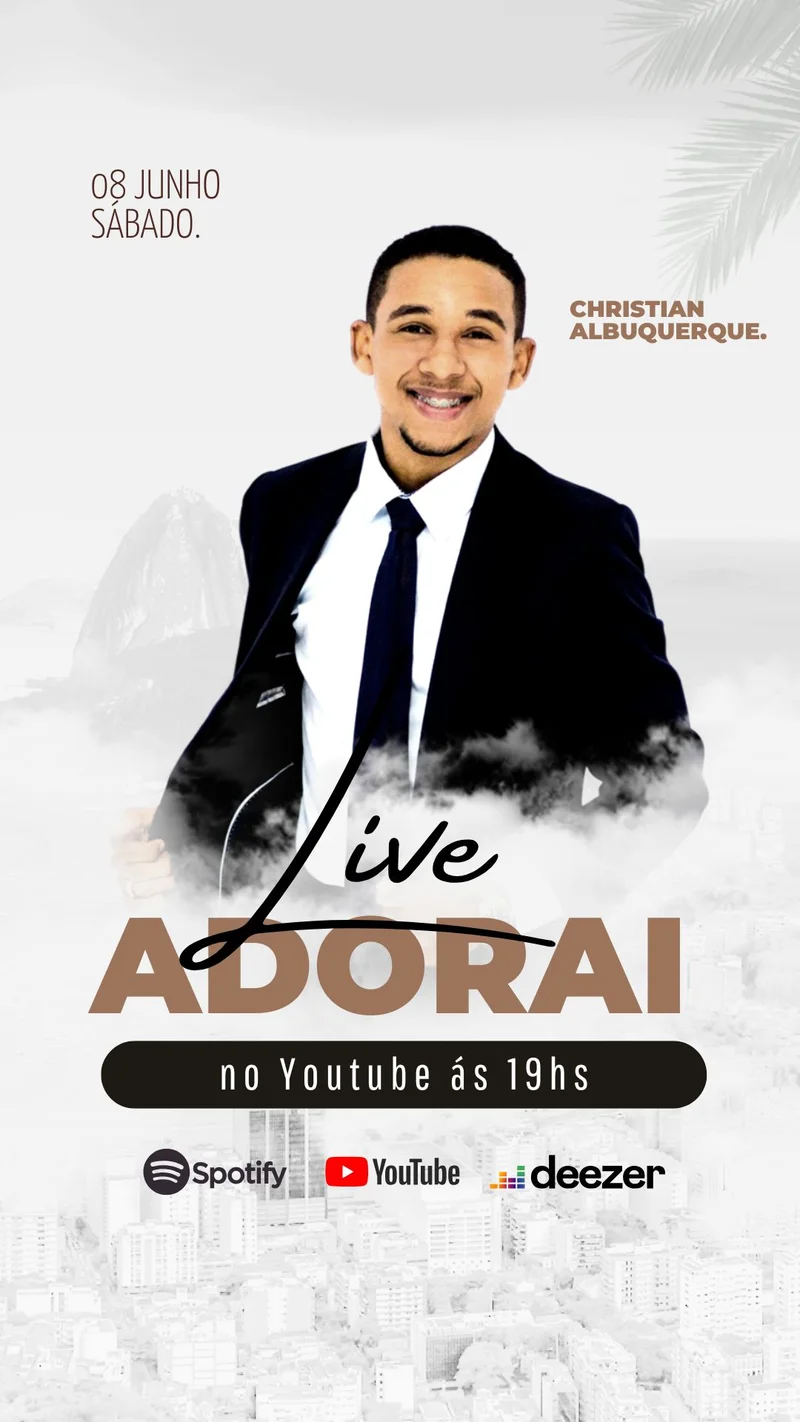 Live Adorai – Ao Vivo no YouTube às 19h | Culto Online | Arte para Igreja Editável no Canva | Story Live Adorai – Ao Vivo no YouTube às 19h | Culto Online | Arte para Igreja Editável no Canva | Story