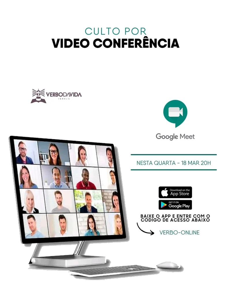 Culto por Videoconferência | Culto Online | Arte para Igreja Editável no Canva | Cartaz Culto por Videoconferência | Culto Online | Arte para Igreja Editável no Canva | Cartaz