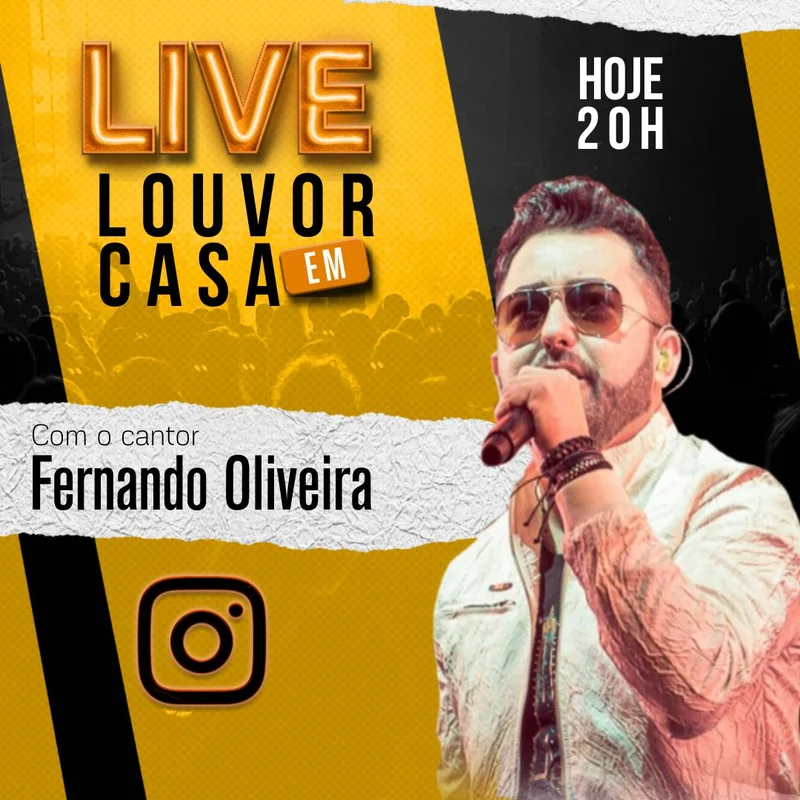 Live Louvor em Casa | Culto Online | Arte para Igreja Editável no Canva | Feed Live Louvor em Casa | Culto Online | Arte para Igreja Editável no Canva | Feed