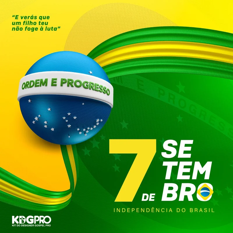 Independência do Brasil - 7 de Setembro | Datas Comemorativas | Arte para Igreja Editável no Canva | Feed Independência do Brasil - 7 de Setembro | Datas Comemorativas | Arte para Igreja Editável no Canva | Feed