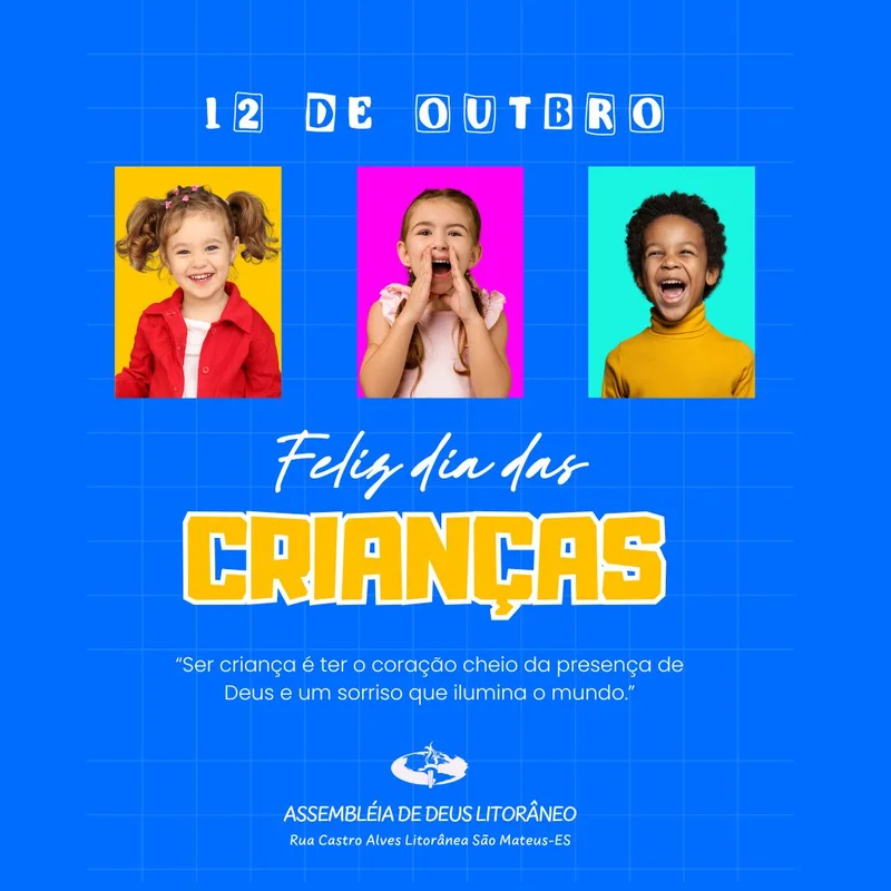 Culto especial – Feliz Dia das Crianças | Dia das Crianças | Arte para Igreja Editável no Canva | Feed Culto especial – Feliz Dia das Crianças | Dia das Crianças | Arte para Igreja Editável no Canva | Feed