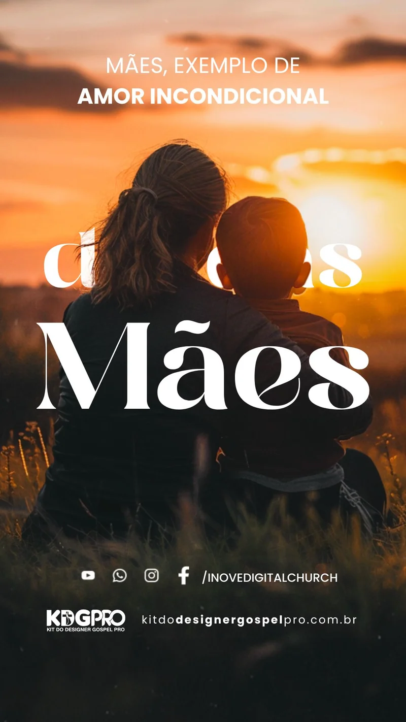 Mãe Cristã | Dia das Mães | Arte para Igreja Editável no Canva | Story Mãe Cristã | Dia das Mães | Arte para Igreja Editável no Canva | Story