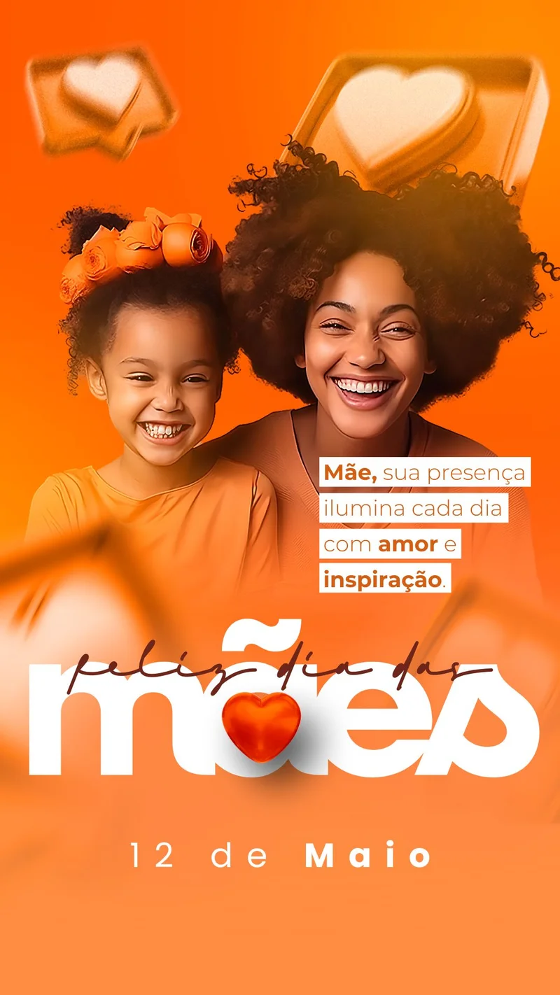 Diversidade Materna – Família Bênção | Dia das Mães | Arte para Igreja Editável no Canva | Story