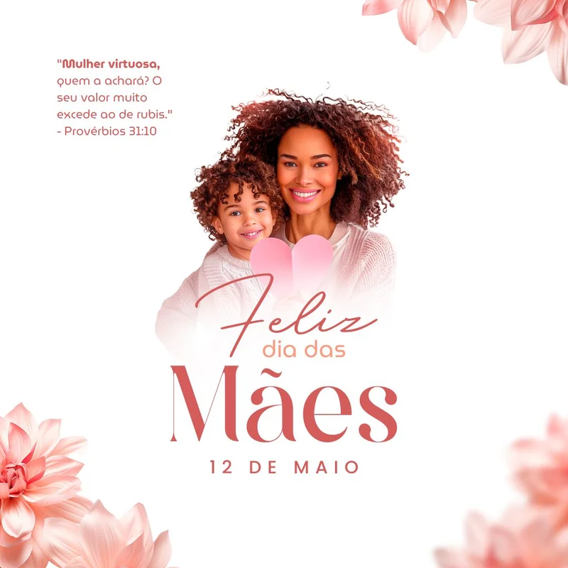 Mãe Virtuosa – Provérbios 31:10 | Dia das Mães | Arte para Igreja Editável no Canva | Feed Mãe Virtuosa – Provérbios 31:10 | Dia das Mães | Arte para Igreja Editável no Canva | Feed