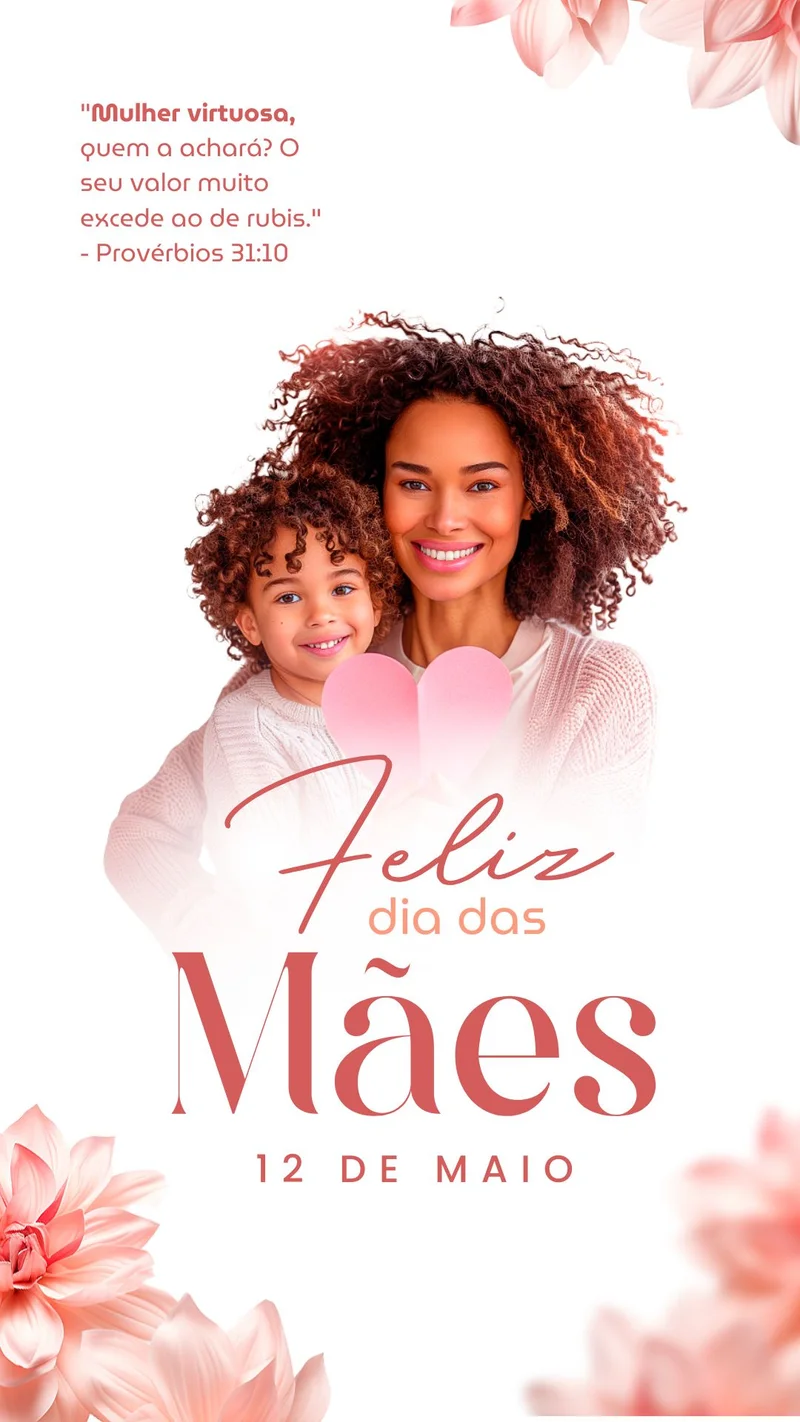 Mãe Virtuosa – Provérbios 31:10 | Dia das Mães | Arte para Igreja Editável no Canva | Story Mãe Virtuosa – Provérbios 31:10 | Dia das Mães | Arte para Igreja Editável no Canva | Story