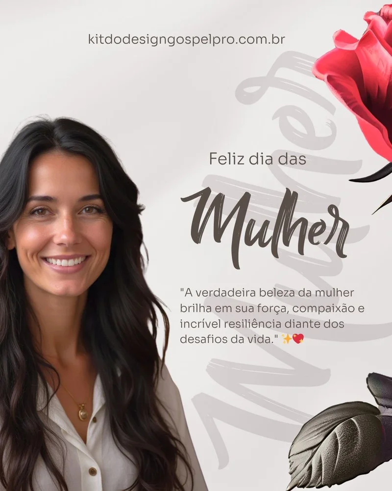 Feliz dia das Mulheres – Mulheres de Fé | Dia das Mães | Arte para Igreja Editável no Canva | Cartaz