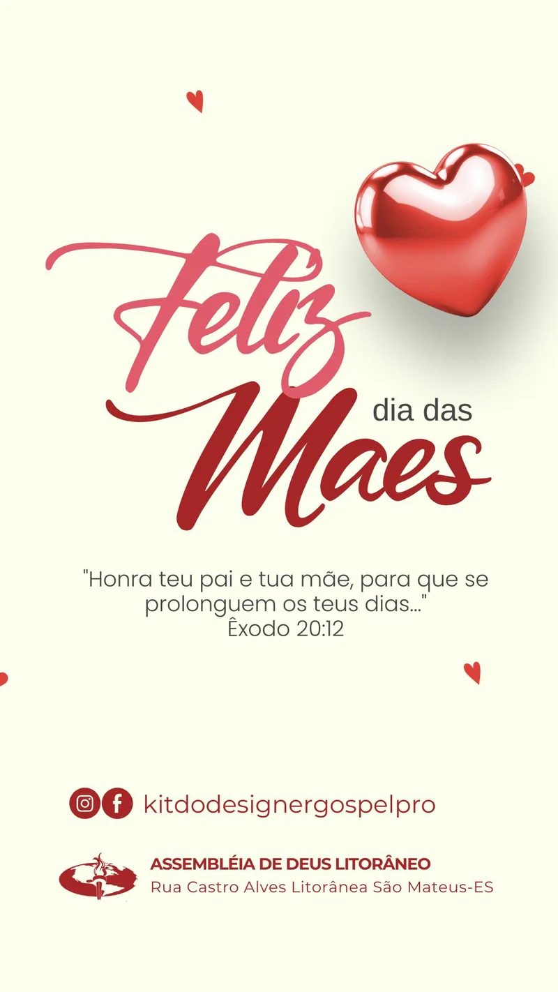 Feliz dia das Mães – Mãe de Fé | Dia das Mães | Arte para Igreja Editável no Canva | Story