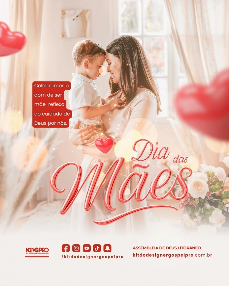 Mulher que Teme ao Senhor – Feliz Dia das Mães | Dia das Mães | Arte para Igreja Editável no Canva | Cartaz