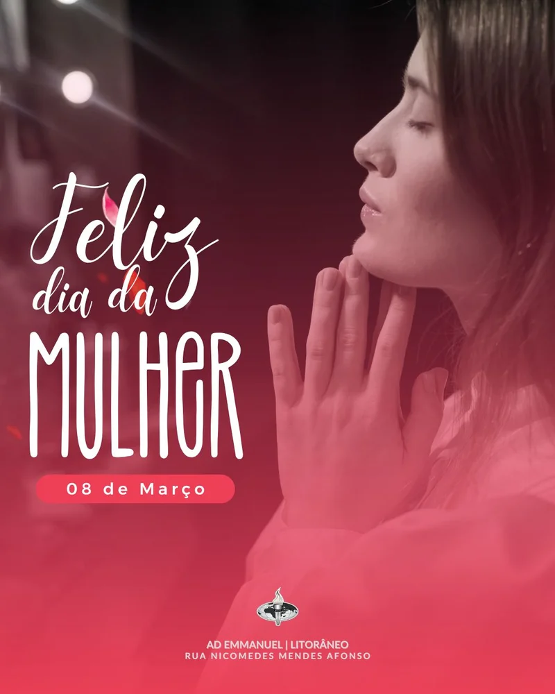 Celebração do Dia das Mães na Igreja | Dia das Mulheres | Arte para Igreja Editável no Canva | Cartaz